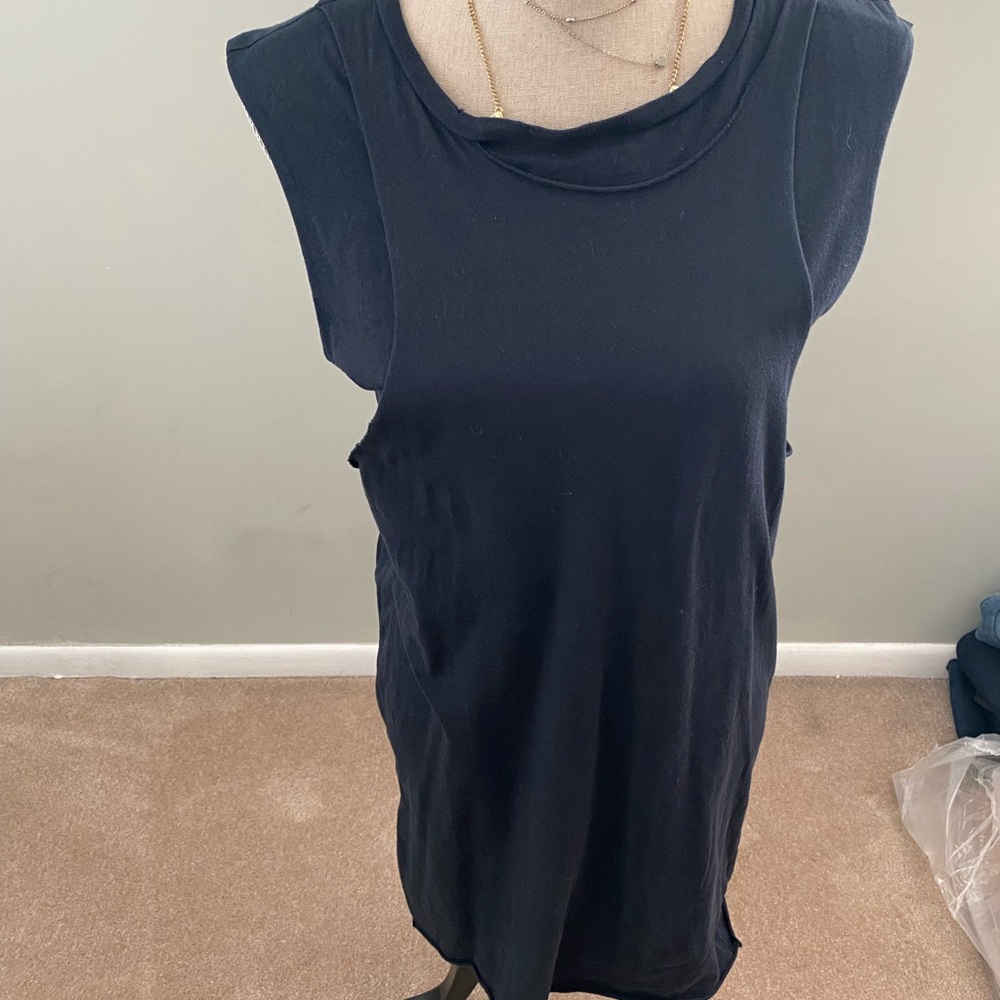 Top Shop Black Sleeveless Women's Tee Dress